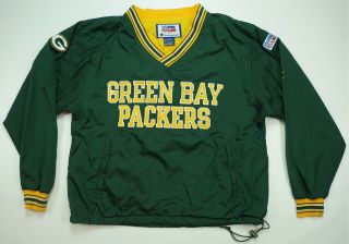 Rare Vintage Champion Green Bay Packers Pro Line Pullover Golf Jacket 90s Size M