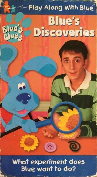 Rare Blues Clues Discoveries Vhs Video Tape Play Along With Steve Nick Jr Kid