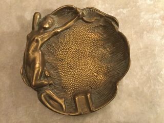 Art Nouveau Brass Pin Dish/ash Tray