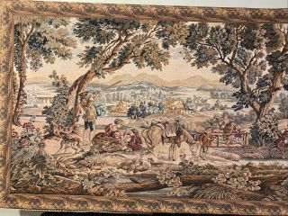 vintage french wall tapestry hanging 2
