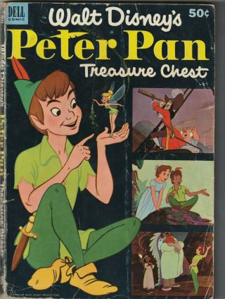 Dell Giant Peter Pan Treasure Chest 1 1953 Rare Golden Age Comic Book