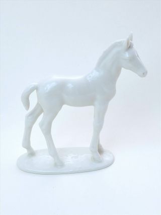 Kunstabteilung Hutschenreuther Selb Horse Foal Figurine White Porcelain Germany