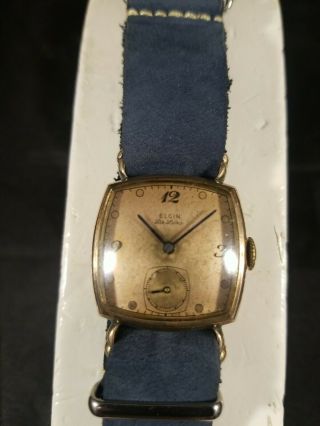 Vintage Elgin Deluxe 10k Gold Filled Mens Watch