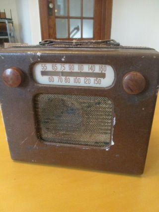 Rare Westinghouse Model H - 195 Parts Portable Vintage Tube Radio