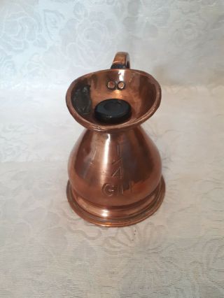 Antique Copper Quarter Gill Measuring Jug