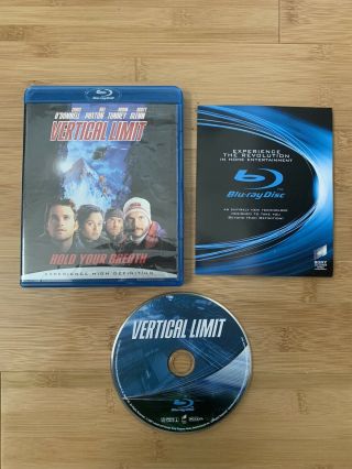 Vertical Limit (blu - Ray Disc,  2007) Rare Oop (out Of Print) - Ships Same Day