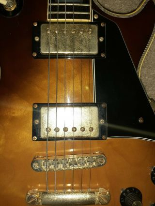 Rare Vintage 1975 Ibanez Custom Les Paul Electric Guitar w/ Case 5