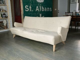 Rare Early Jens Risom For Hans Knoll Sofa Couch Danish Modern For Restoration