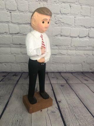 Vintage 1980 Aldon Hand Carved Wood Cpa Business Man Church Figurine Statue