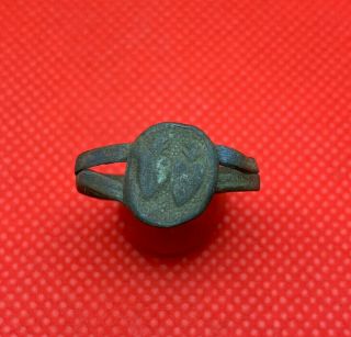 Ancient Medieval Ring With A Pattern