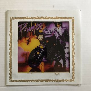 Rare Carnival Fair Prize 80’s Prince Purple Rain Vintage Glass Framed 8 X 8