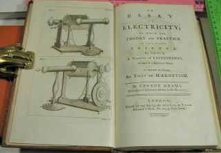 [BENJAMIN FRANKLIN]AN ESSAY ON ELECTRICITY/1773/RARE 1st Ed/6 foldouts/FINE LTHR 3