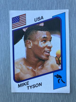 Mike Tyson Rookie Panini Supersport Sticker 153 1987 Uk Version Very Rare Psa