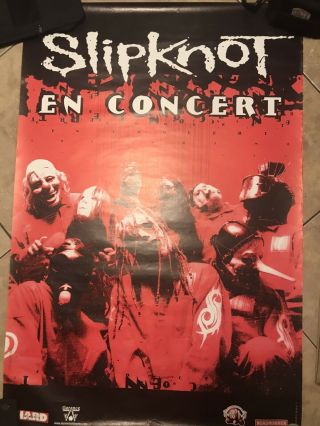 Slipknot European Tour Promo Poster 2000.  “en Concert” Rare