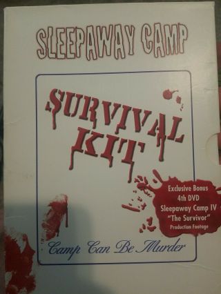 Sleepaway Camp Survival Kit Box Set 4 Discs 2002 Dvd 1983 Rare
