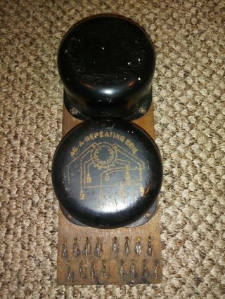 Rare Find Western Electric 46a Repeating Coil Transformer Mounted On Board