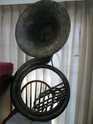 Rare Antique 1936? King Bbb Silver Sousaphone For Restoration As - Is Sn 36 174303