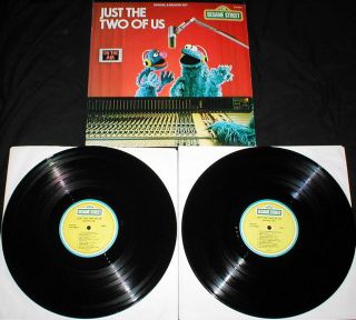 Sesame Street 2 Lp Vinyl Records Just The Two Of Us Grover Cookie Monster Rare