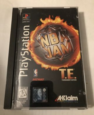 Nba Jam T.  E.  Tournament Edition (playstation 1,  1995) Ps1 Complete Long Box Rare