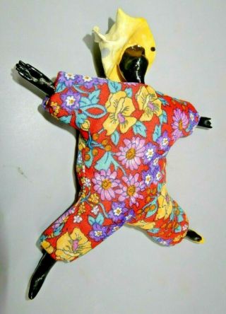 Poupee Millet Black Doll Made In France Hand Painted Pablo 1986 With Yellow Hat