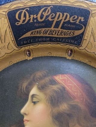 RARE 1908 DR PEPPER TIN LITHO VIENNA ADVERTISING ART PLATE W.  E.  SEITZ Co. 3