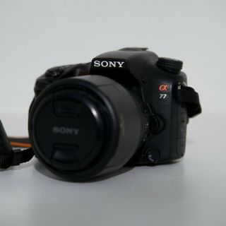 RARE Sony a77 a - mount 24.  3 MP Camera with Lenses,  Accessories,  and Bag 2