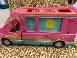 Vintage Mattel 1989 Barbie Western Fun Motor Home Camper Van