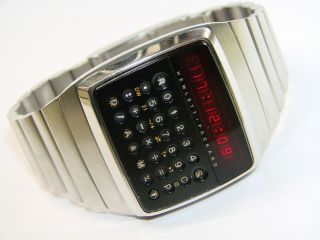 Hewlett Packard Hp - 01 Red Led Vintage Calculator Watch Very Rare 1977