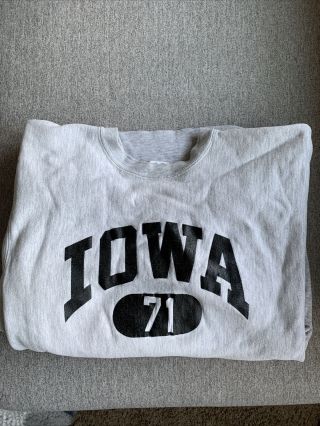 Vintage Iowa Hawkeyes Champion Crewneck Sweatshirt Rare Xl College