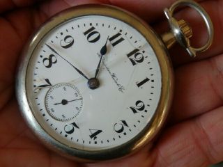 Antique Hampden Model 3 Mens 18s Pocket Watch C1905 - Philadelphia Case