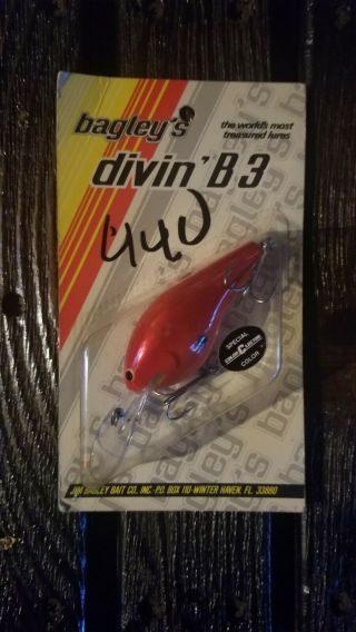 Vintage Bagley’s Diving Kill’r 3 Color Red On Red Cks Pictures In Package