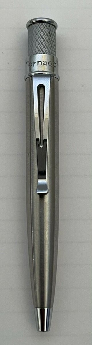 Retro 51 Tornado Mini Elite Ballpoint Pen - Stainless Steel - Rare