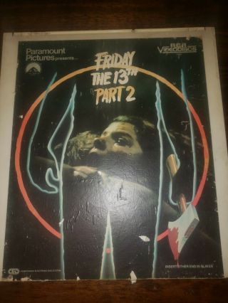 Friday The 13th Part 2 Rare Ced Videodisc