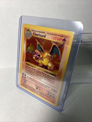 Charizard SHADOWLESS Holo Pokémon 1999 Base Set Rare NM/Mint 3