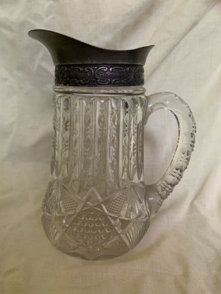Vintage Silver - Plated 10” Carafe,  Decanter,  Water Pitcher.  Italy