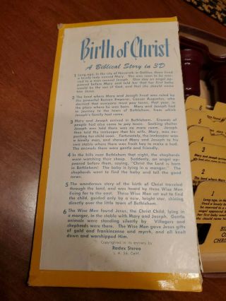 Extremely Rare Vintage 50 ' s/60 ' s The Birth of Christ 3D Story Book Viewmaster 3