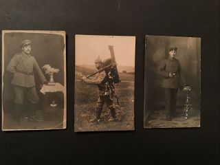 Vintage Antique German Real Photo 1915 Postcard Set Of Three