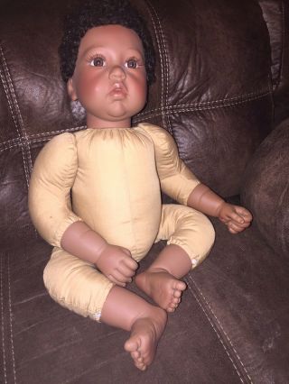 2002 Lee Middleton African American Boy 20” Baby Doll By Reva 017802 Rare
