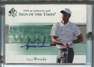 2005 Sp Authentic Tiger Woods Sign Of The Times Autograph Rare