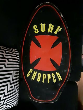 Rare Surf Chopper Wooden Skim Board