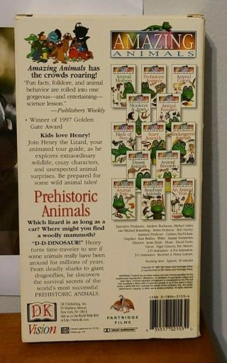 Henry ' s Animals - Prehistoric Animals - VHS Tape - Vintage 2