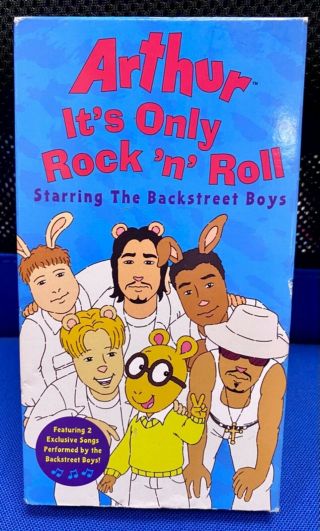 Arthur “its Only Rock N Roll” Starring The Backstreet Boys Vhs Tape,  Rare