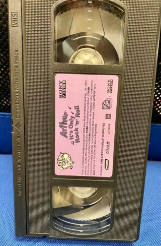 Arthur “Its Only Rock N Roll” Starring The Backstreet Boys VHS tape,  RARE 3
