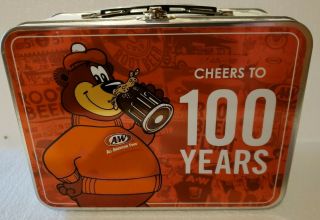 A & W Lunch Box Root Beer Rare 1919 - 2019 Cheers To 100 Years All American Food