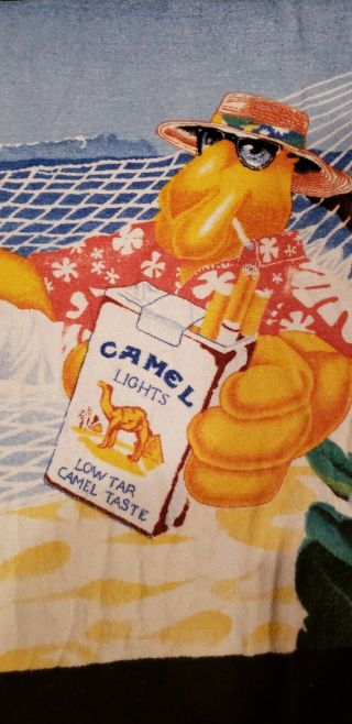 Vintage 1991 RJ Reynolds Joe Camel Beach Hammock Towel Rare. 2