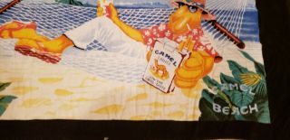 Vintage 1991 RJ Reynolds Joe Camel Beach Hammock Towel Rare. 3