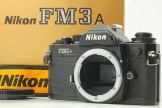 【rare In Box】 Nikon Fm3a Black 35mm Slr Film Camera Body From Japan