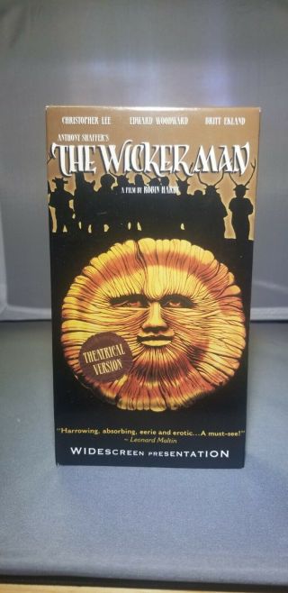 The Wicker Man (vhs 1973) Anchor Bay Theatrical Edition Rare Former Rental