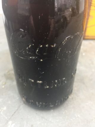 Antique/vintage Amber Coca Cola Cleveland,  Ohio Bottle