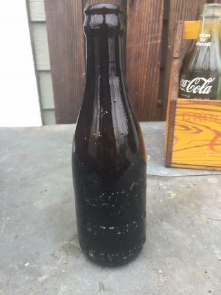 Antique/Vintage Amber COCA COLA Cleveland,  Ohio Bottle 2